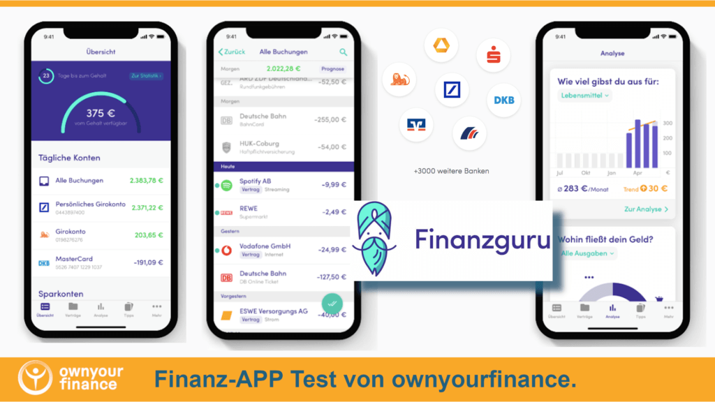 Finanzguru im Haushaltsbuch App Test