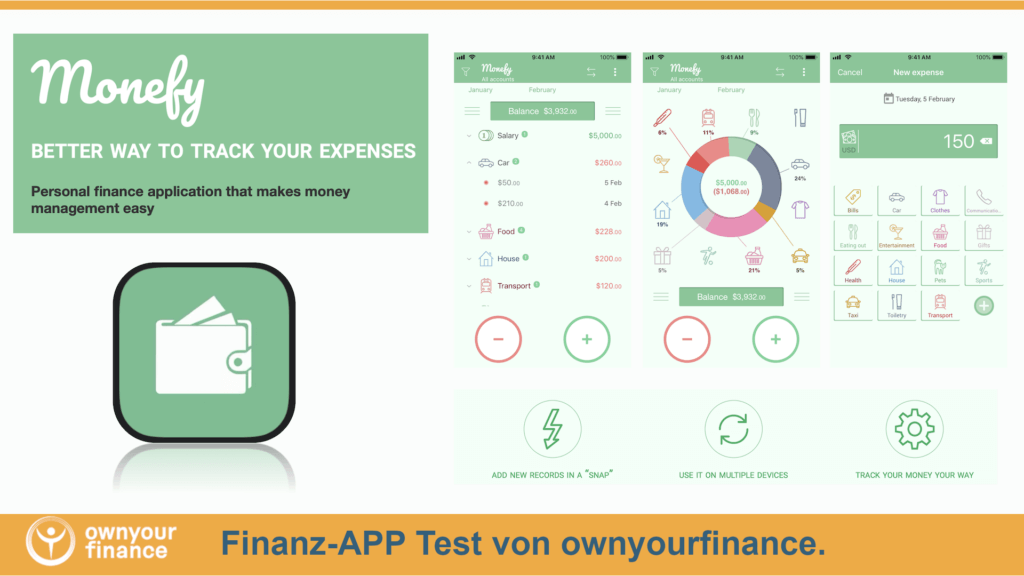 Monefy Haushaltsbuch App ohne Kontoanbindung im Test